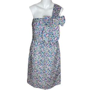 J.CREW $178 One Shoulder Dress Liberty Claire-Aude